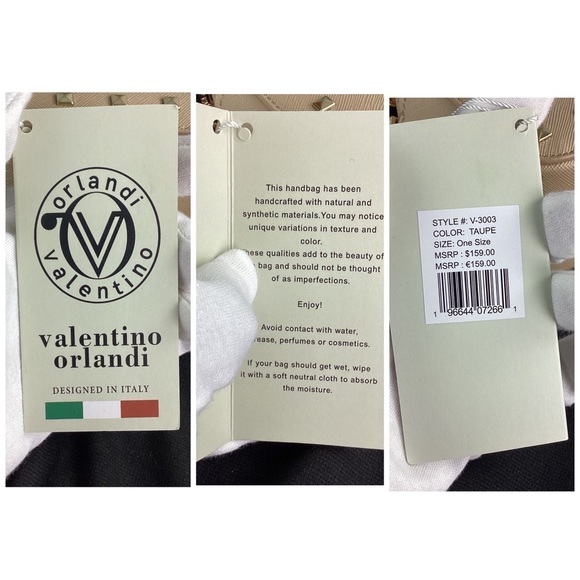 VALENTINO ORLANDI Studded Double Zip Crossbody Camera Bag Purse New $159 - Picture 9 of 11